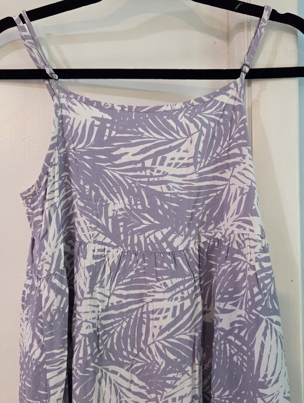 Women's Ocean Drive Purple/Blue Palm Tree Beach Dress Coverup, Size L - Picture 4 of 12